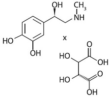 Epinephrine bitartrate structural formula