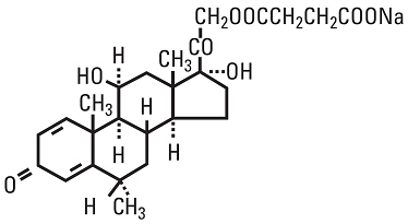 Methylprednisolone sodium structural formula