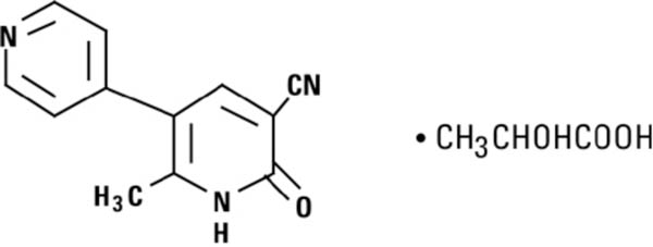 Structural formula Milrinone Lactate